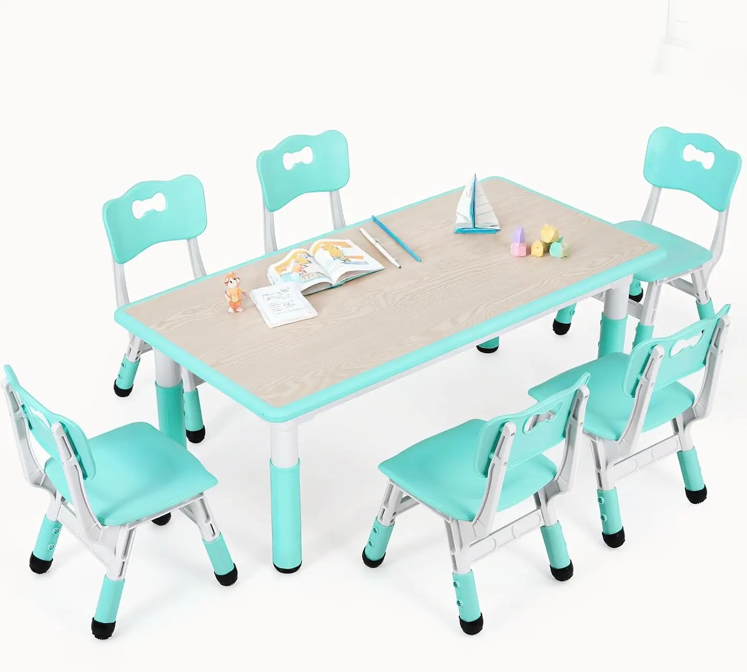 Art Craft Preschool - Set Tavolo e 6 Sedie per