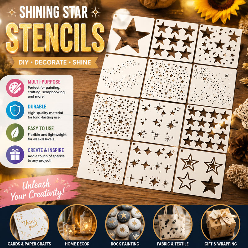 Art Craft Background - Stencil Versatile a Forma di Stella