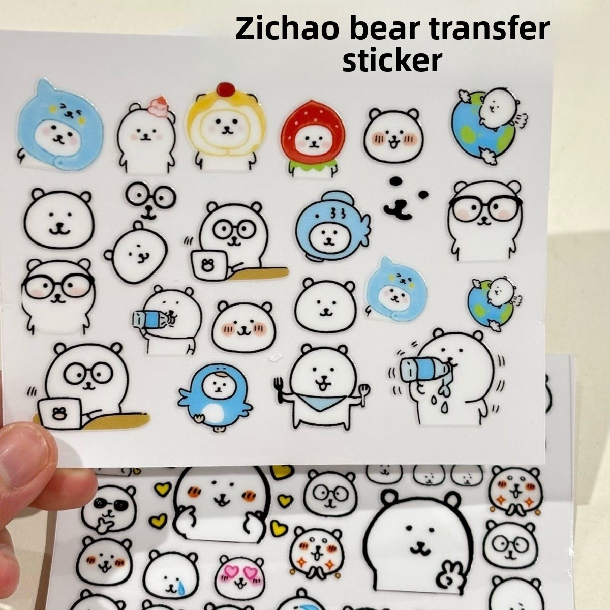 Art Craft Store - Adesivi Trasferibili Orso Kawaii Impermeabili, Decalcomanie