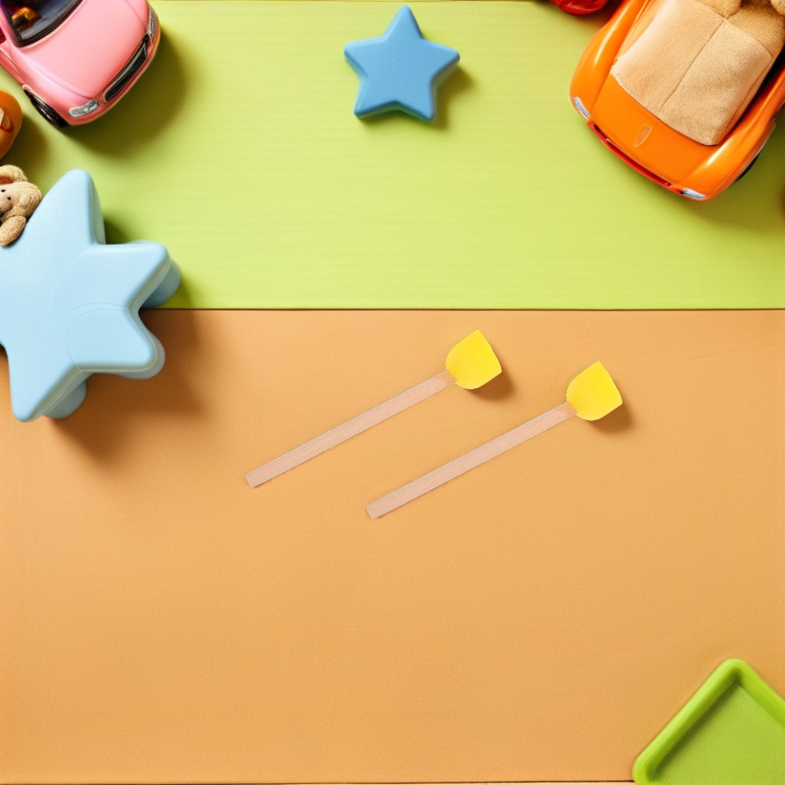 Art Craft Preschool - 80 pennelli rotondi in spugna con