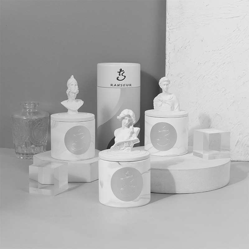 Soy Candle Fragrance Oil - Candela per aromaterapia Tazza in gesso