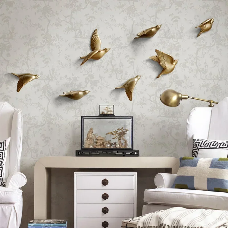 Art Craft Background - Uccelli in resina europea appesi a