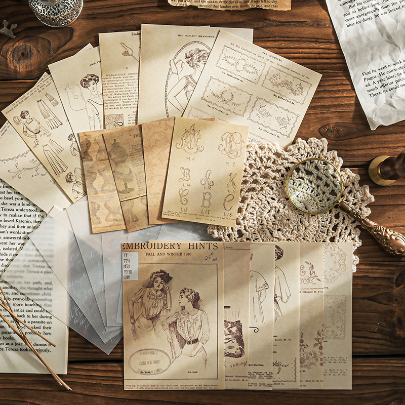 Art Craft Background - Kit di Carta Vintage per Scrapbooking,
