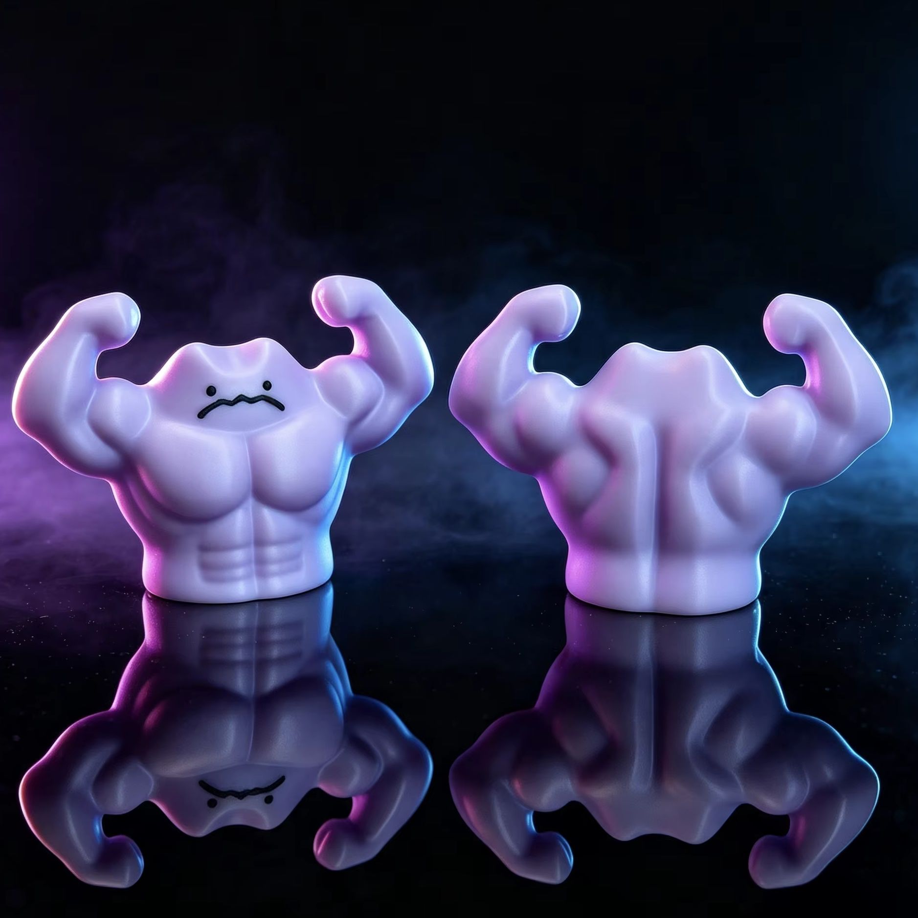 Art Craft Store - Scultura Antistress Pokémon Originale, Ditto Muscoloso