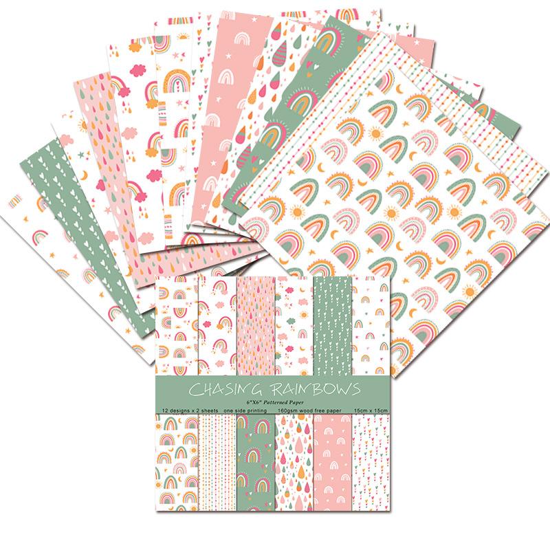Art Craft Background - Set di 24 Fogli di Carta