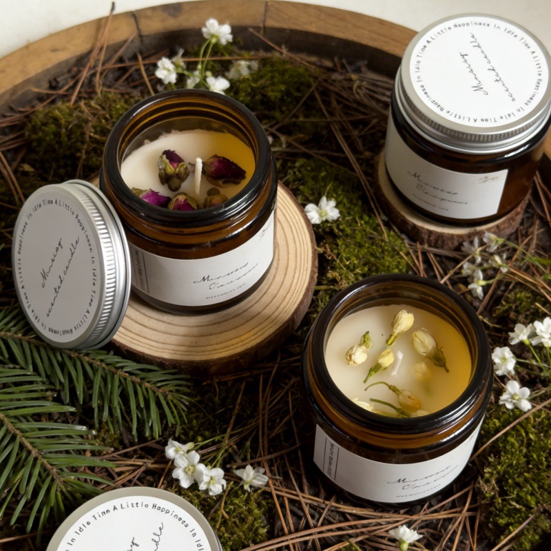 Soy Candle Fragrance Oil - Candela Profumata ai Fiori Secchi di