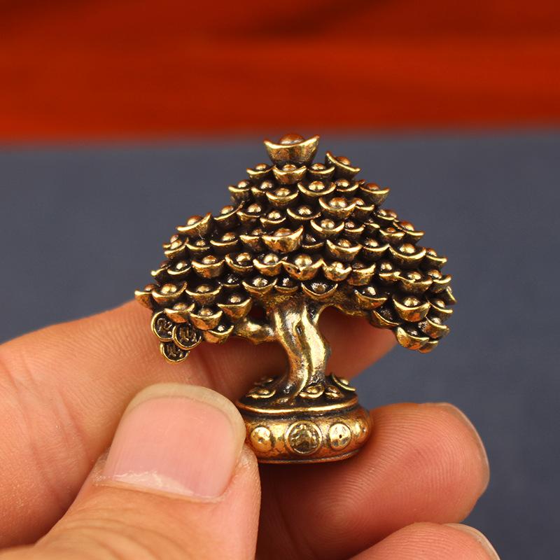 Art Craft Tree - Ornamento Vintage in Ottone a Forma
