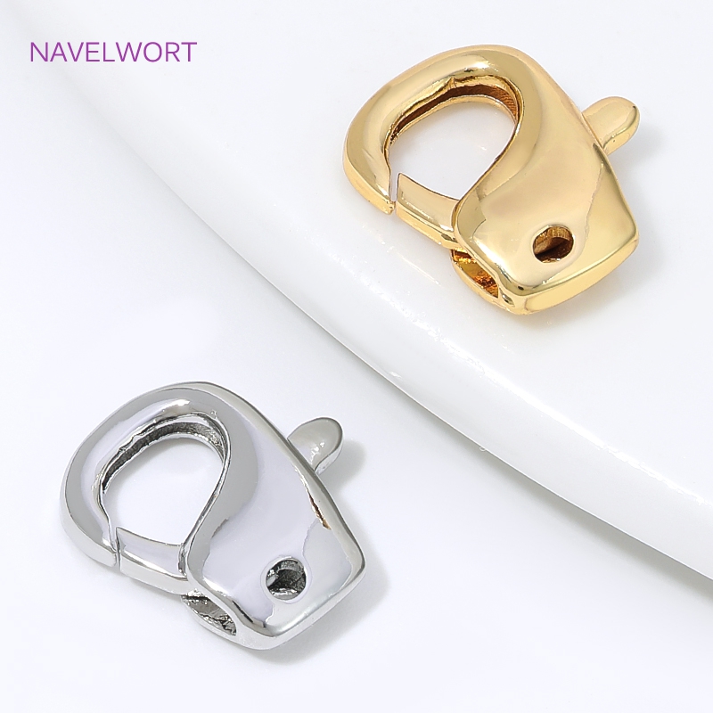 Art Craft Ideas - Connettore a moschettone placcato oro 18K