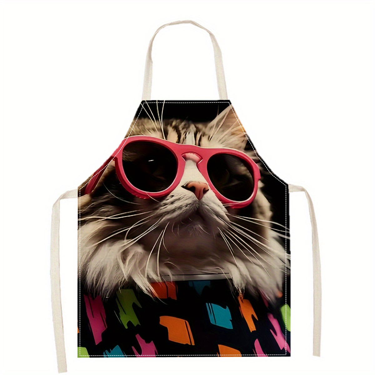 Art And Craft Sunglasses - Grembiule in Lino con Stampa Divertente