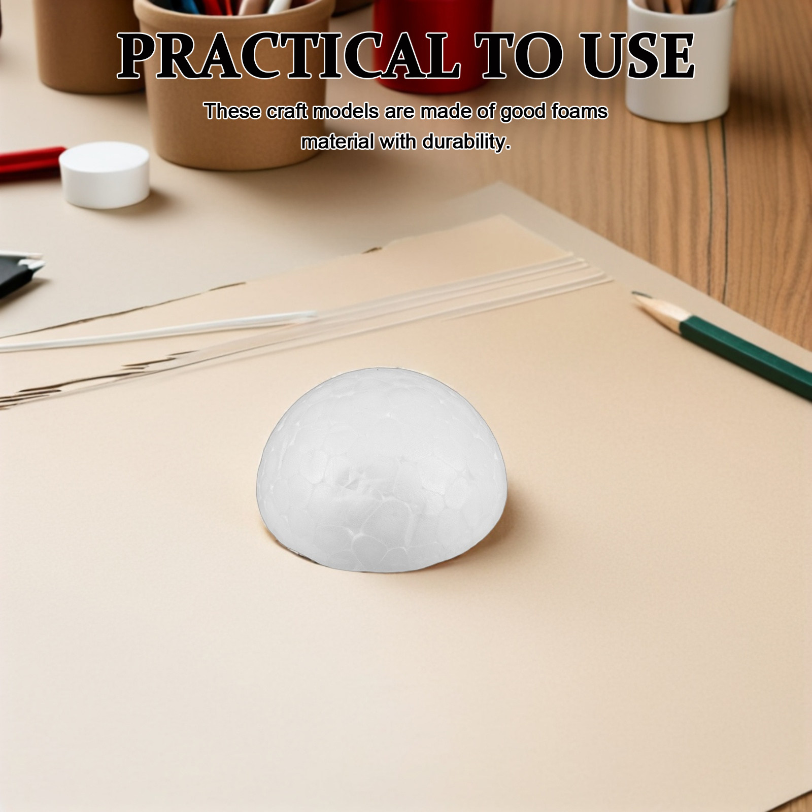 Art Craft Preschool - 300 Pezzi di Mezze Sfere in