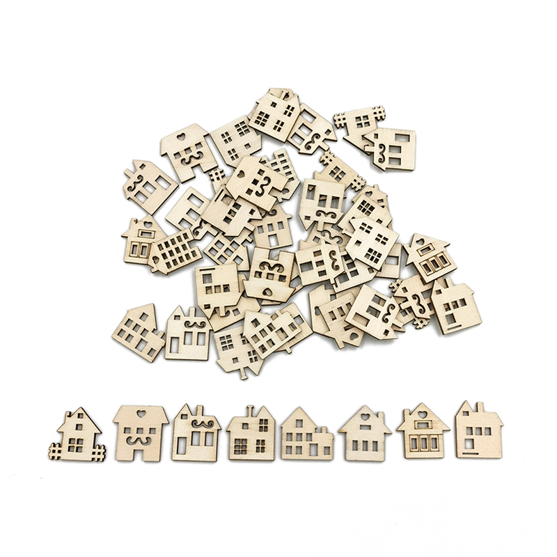 Art Craft Preschool - 50 fette di legno non verniciate