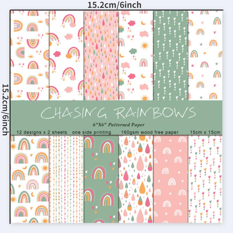 Set di 24 Fogli di Carta Arcob - Art Craft Background recensione e prezzo